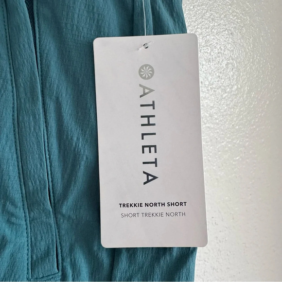 Athleta Teal Trekkie North Abrasion Resistant UPF 50+ Performance Shorts Size 18 - Picture 6 of 10